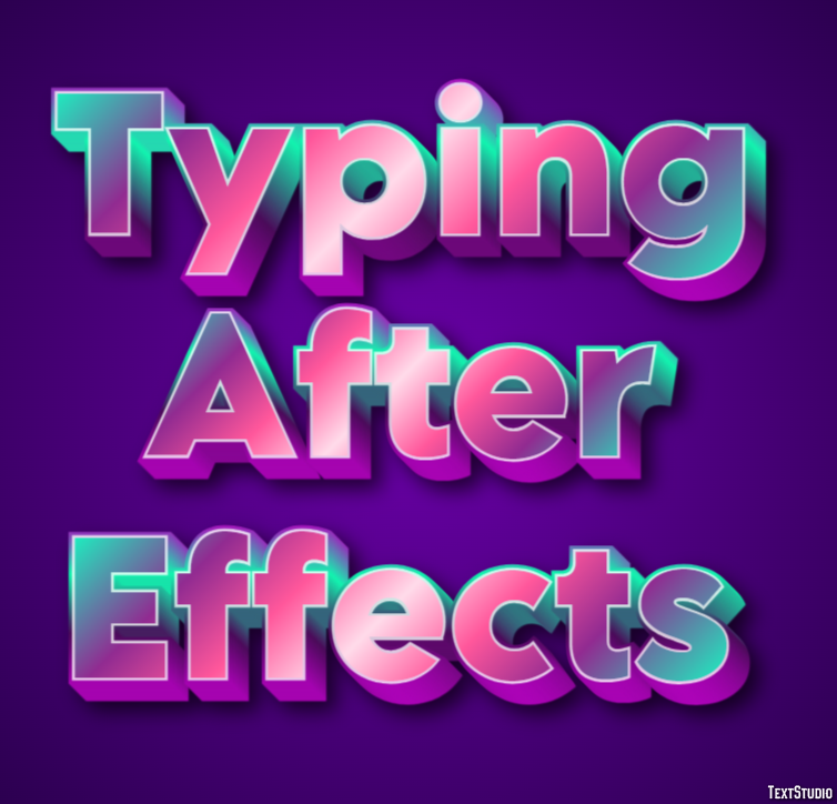 Typing After Effects Text Effect