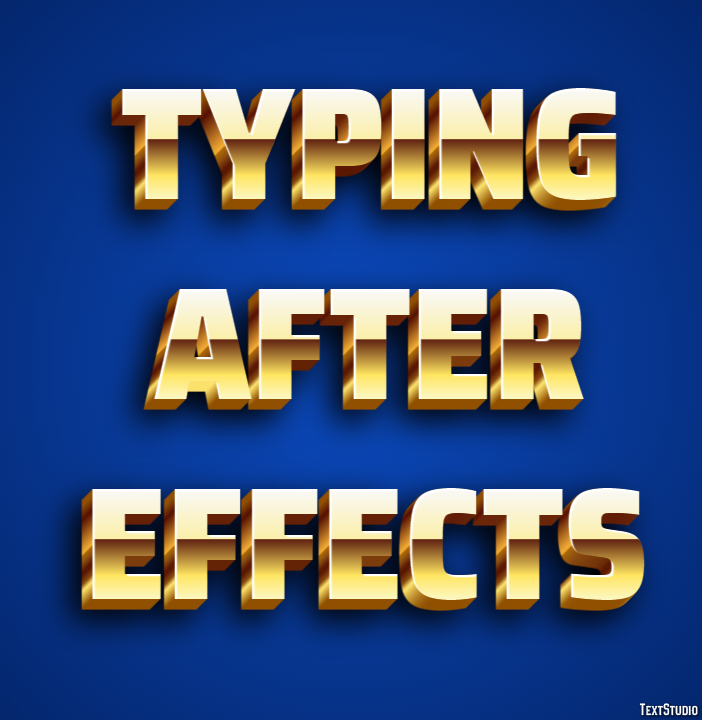 Typing After Effects Text Effect