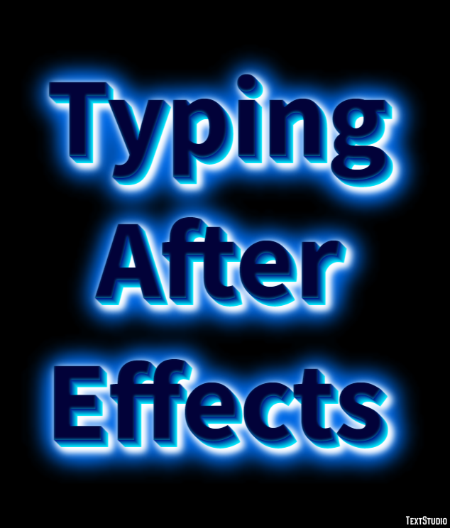 Typing After Effects Text Effect
