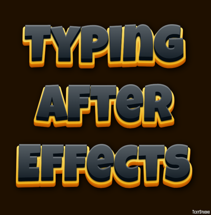 Typing After Effects Text Effect