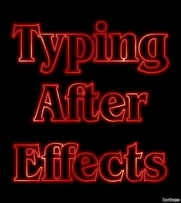 Typing After Effects Text Effect