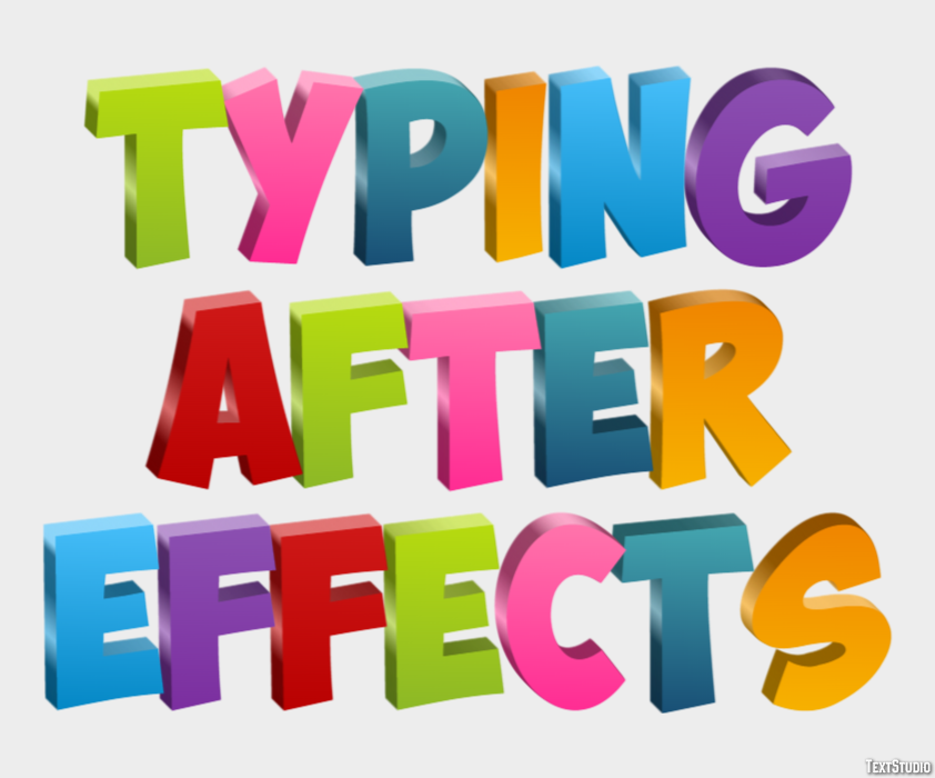 Typing After Effects Text Effect