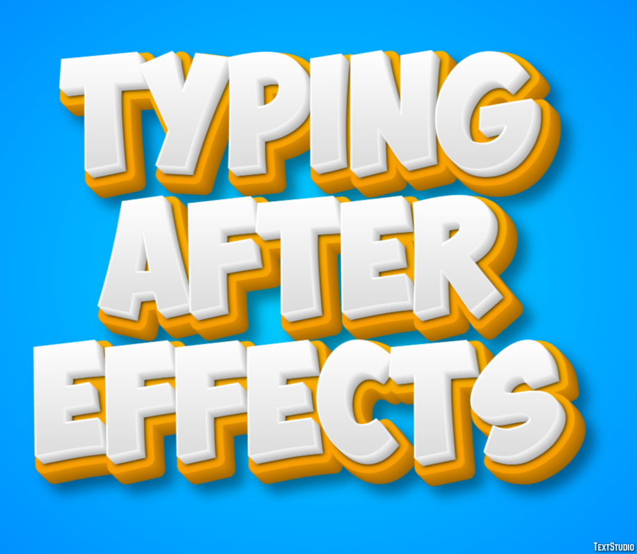 Typing After Effects Text Effect