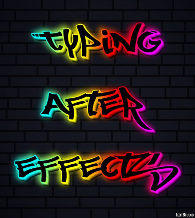 Typing After Effects Text Effect