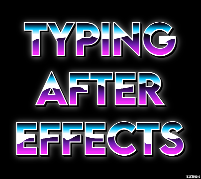 Typing After Effects Text Effect