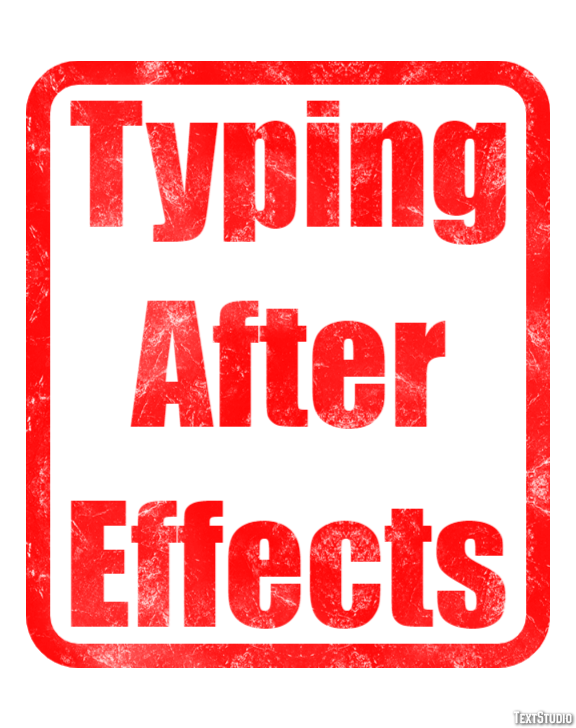 Typing After Effects Text Effect