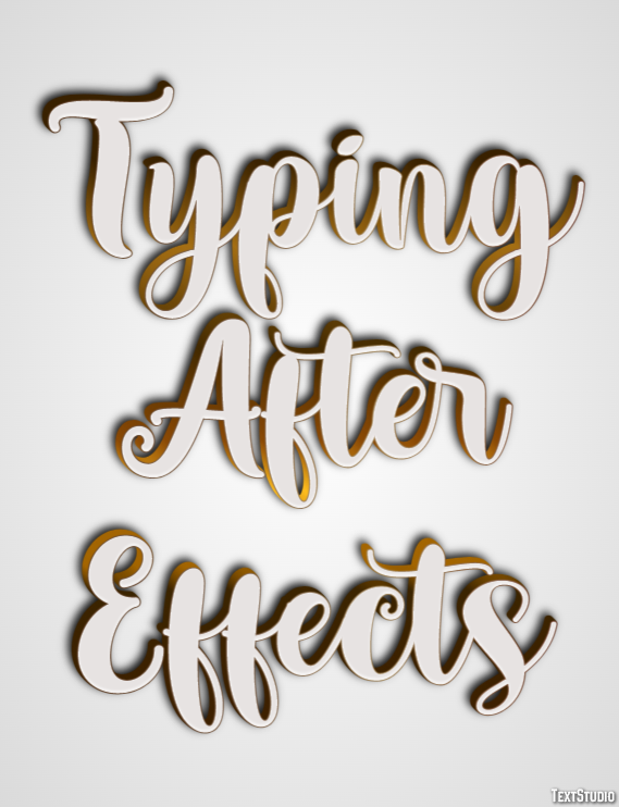 Typing After Effects Text Effect