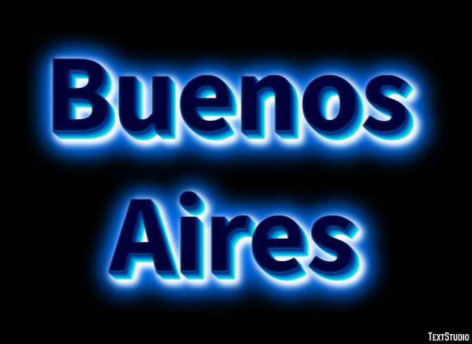 Buenos Aires Tekst Effect
