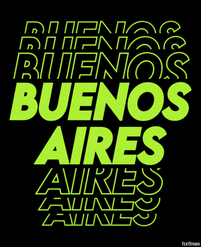 Buenos Aires テキスト効果