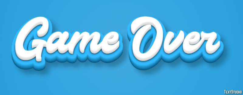 Game Over Text Effect
