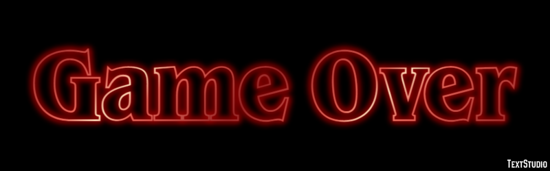 Game Over Text Effect