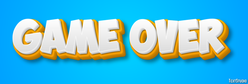Game Over Text Effect
