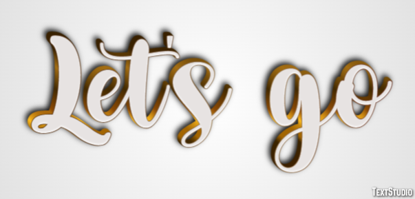 Let's go Text Effect