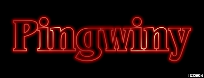 Pingwiny Efekt tekstowy