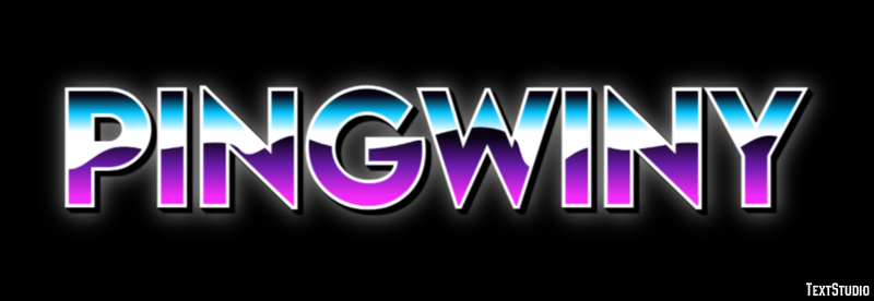 Pingwiny Efeito de texto
