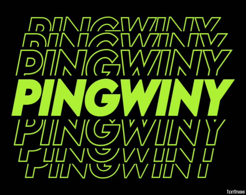 Pingwiny Efekt tekstowy