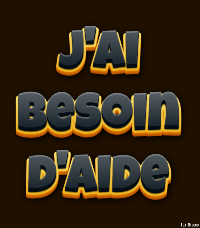 J'ai besoin d'aide Effet de texte
