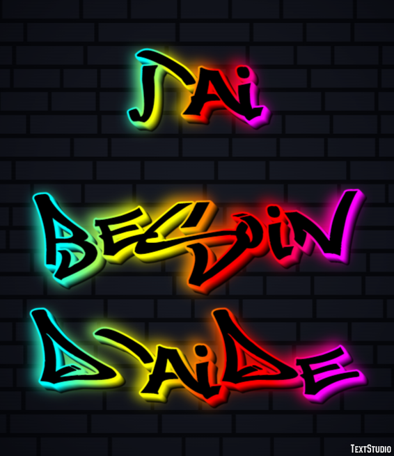 J'ai besoin d'aide テキスト効果