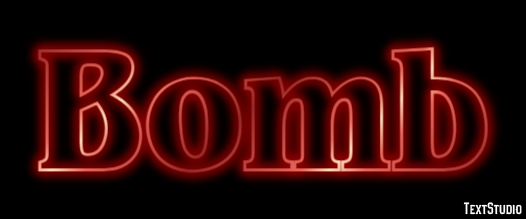 Bomb Text effect
