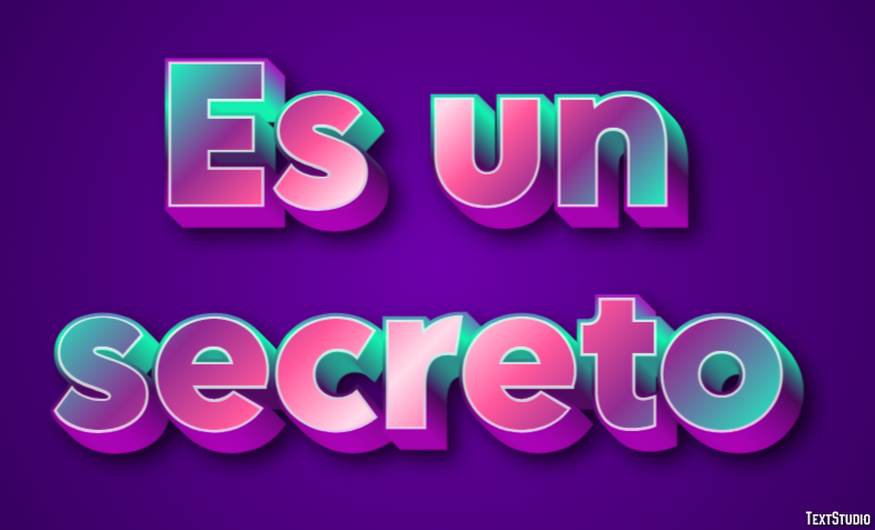 Es un secreto Efecto de Texto