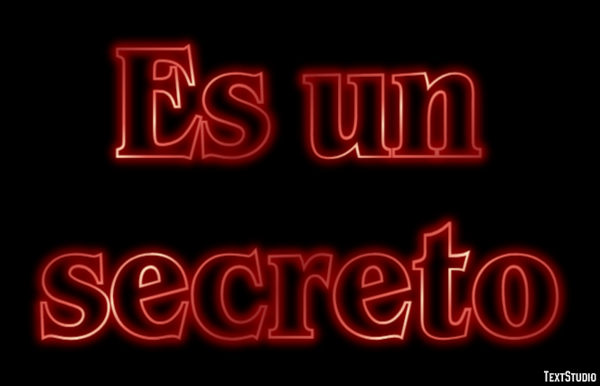 Es un secreto Efecto de Texto
