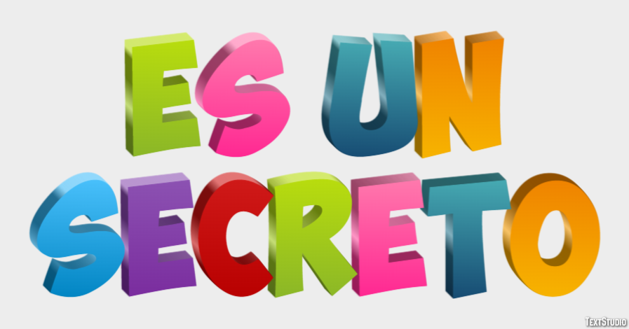 Es un secreto Efecto de Texto