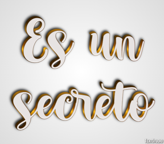 Es un secreto Effetto testo