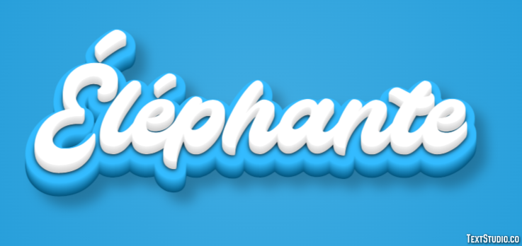 Éléphante Effet de Texte