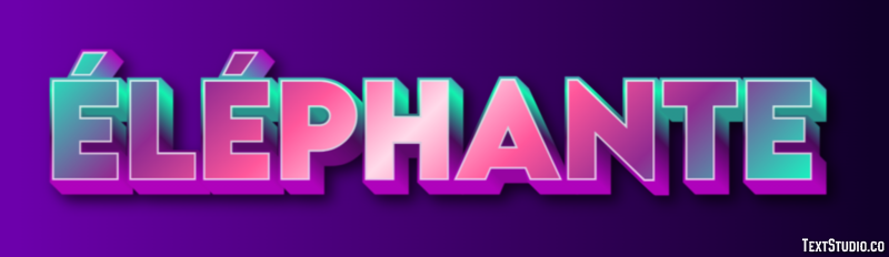 Éléphante Effet de Texte