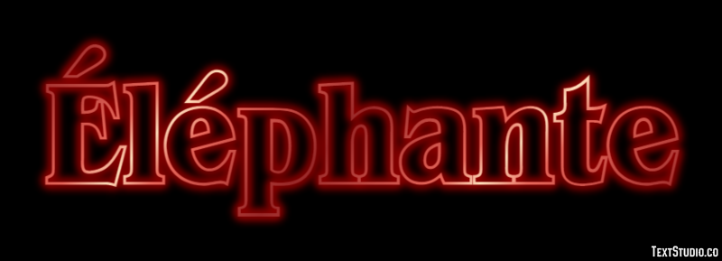 Éléphante Effet de Texte