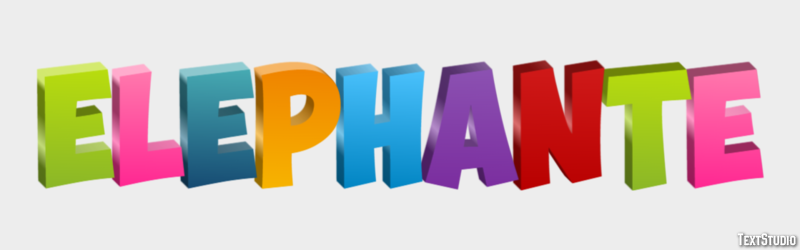 Éléphante Effet de Texte