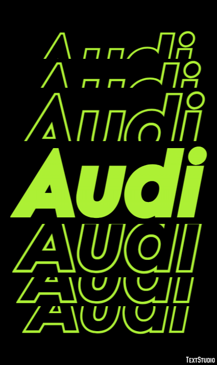 Audi Text effect