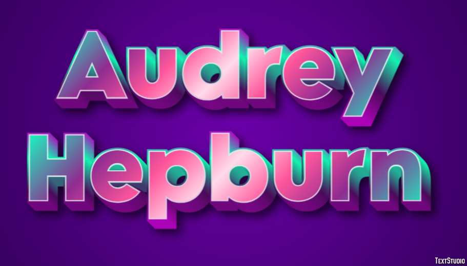 Audrey Hepburn Texteffekt