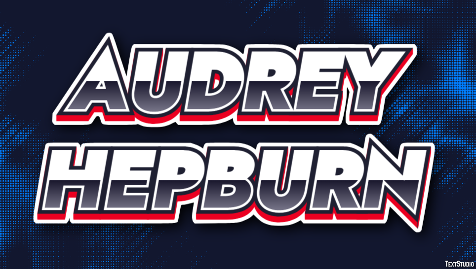 Audrey Hepburn Text effect