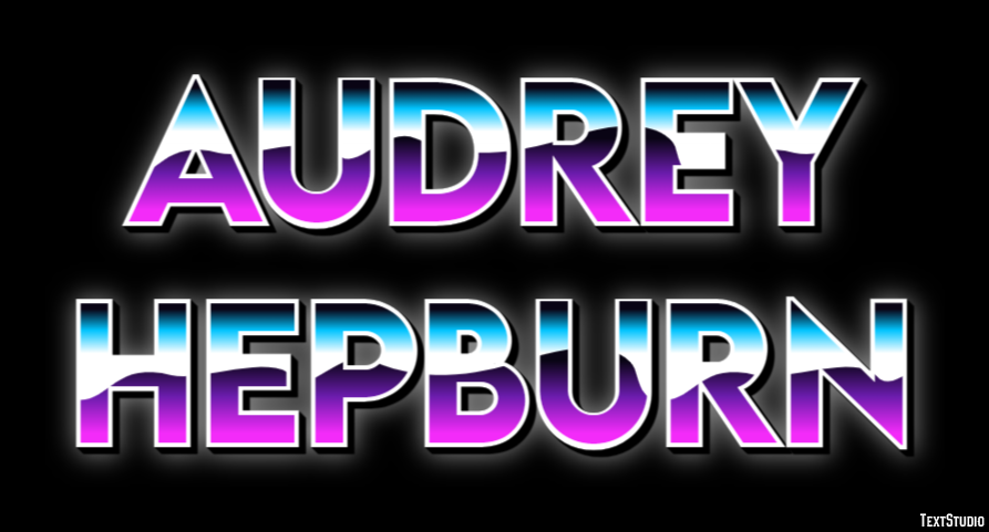 Audrey Hepburn Efeito de texto