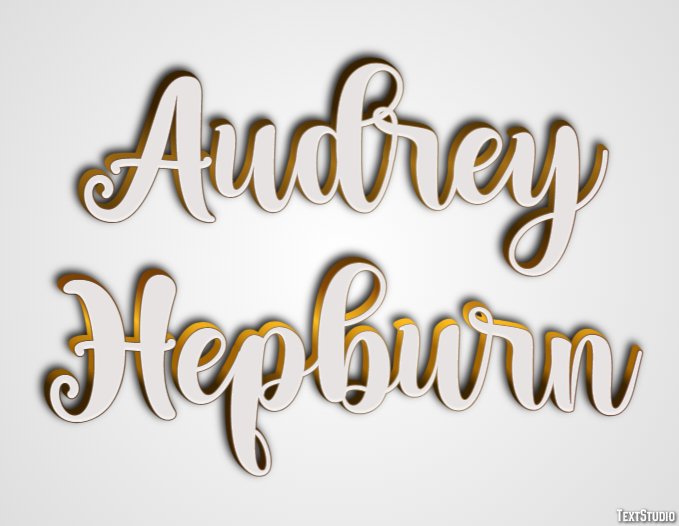 Audrey Hepburn Texteffekt