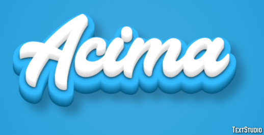 Acima Efeito de texto