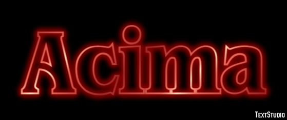 Acima Efeito de texto