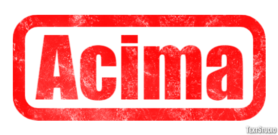 Acima Efeito de texto