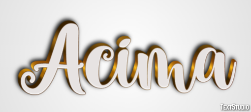 Acima Efeito de texto