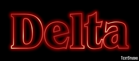 Delta Tekst effect