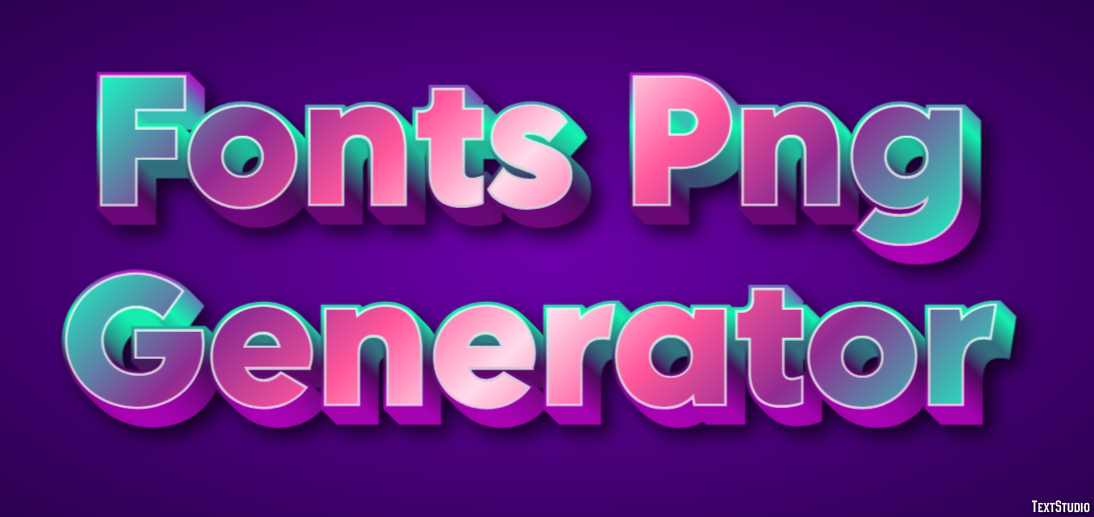 Fonts Png Generator Efekt tekstowy