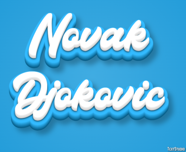 Novak Djokovic Text Effect