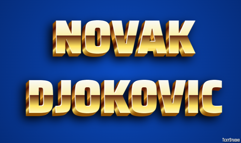 Novak Djokovic Texteffekt