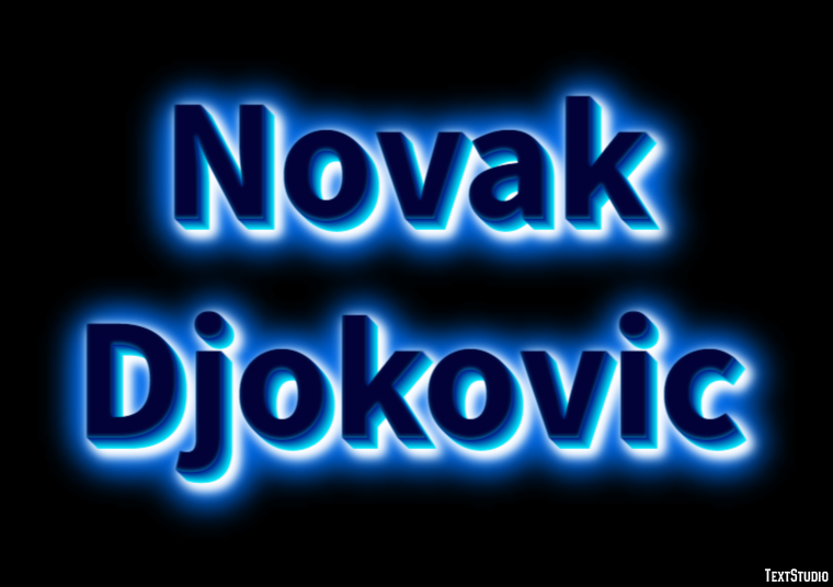 Novak Djokovic Texteffekt
