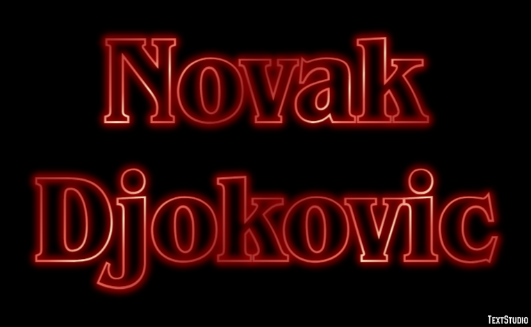Novak Djokovic Text Effect