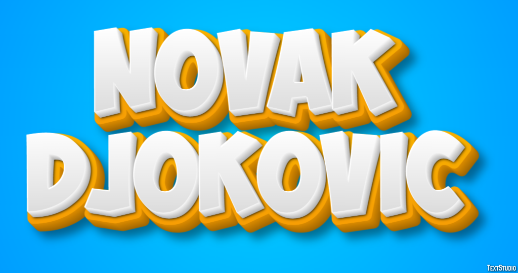 Novak Djokovic Texteffekt