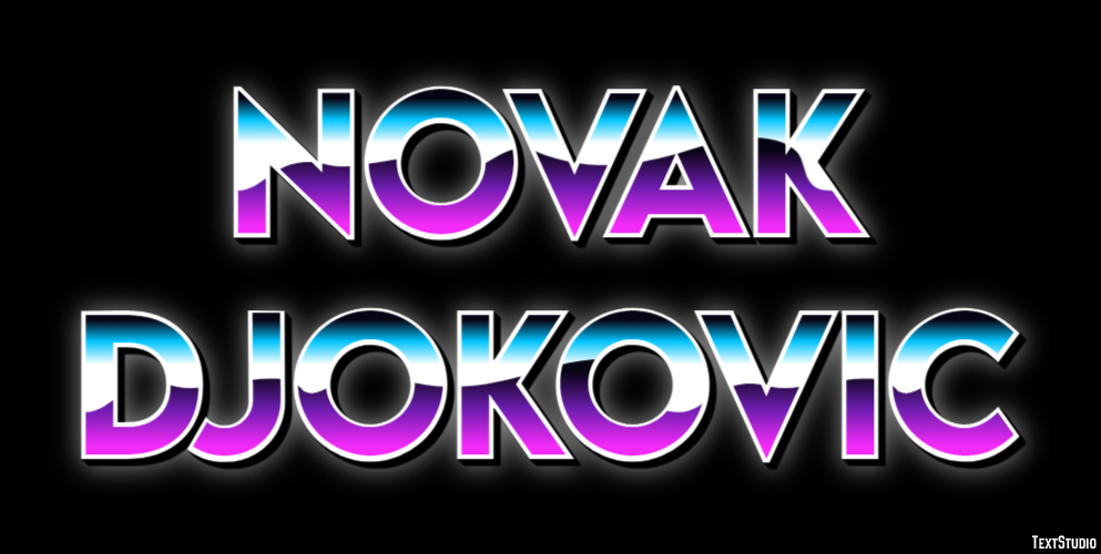 Novak Djokovic Texteffekt