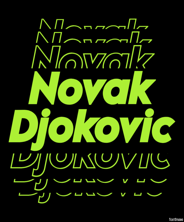 Novak Djokovic Texteffekt