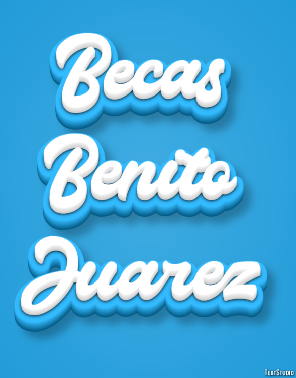 Becas Benito Juarez Effetto testo